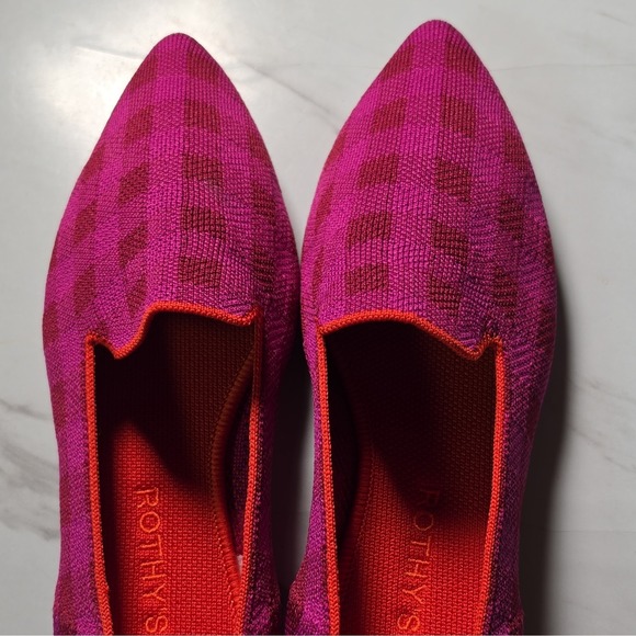 Rothy's Shoes - Rothy's Pink and Orange Pointed Knit Flats
